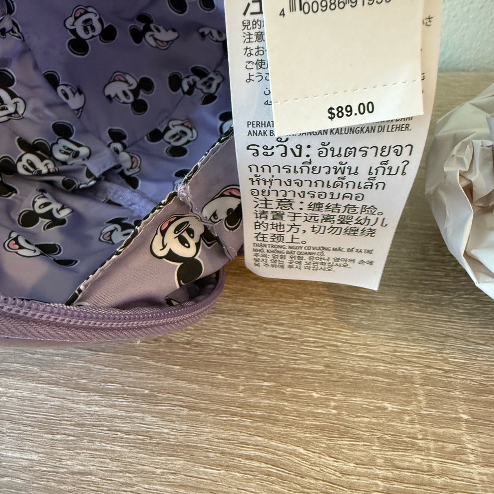 NWT Loungefly Purple Glitter Mickey Mouse Head Crossbody bag - Picture 4 of 5